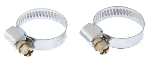 Хомут обжимной СИБРТЕХ с болтовым креплением для шланга, из металла W1, диаметром 16-27мм, 2шт. / крепеж