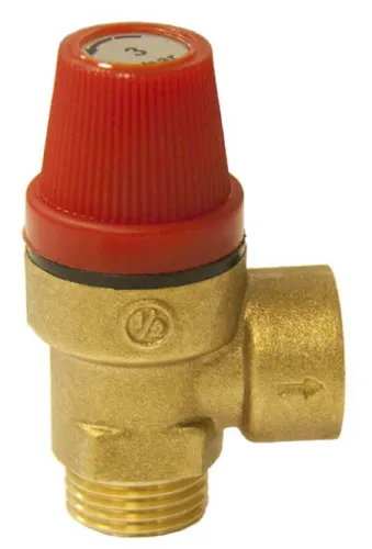 Клапан предохранительный СТМ / СТМ CRVP3M12 гайка-штуцер, из латуни и пластика, 3бара, 1/2дюйма / водоснабжение