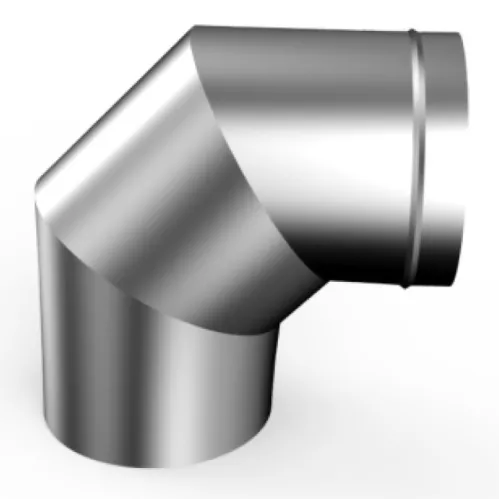 Угол для дымохода Сталь Мастер одностенный, 120/90 градусов, из нержавеющей стали, серый металлик, диаметр 120мм / строительство и ремонт