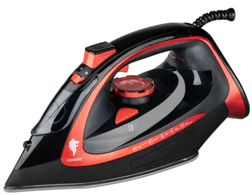 Утюг Leonord / Леонорд LE-1805 паровой, с функцией самоочистки, керамическая подошва, черный, мощностью 2600Вт / бытовая техника