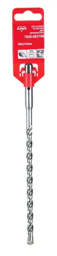 Бур Elitech / Элитек для перфоратора по бетону, двойная спираль, из металла, SDS-Plus, диаметр 8мм, длина 210мм / расходные материалы и оснастка