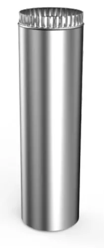 Труба дымоходная Сталь Мастер одностенная, из нержавеющей стали AISI 430 толщиной 0.5мм, серебристая, диаметр 160мм, длина 1м / строительство и ремонт