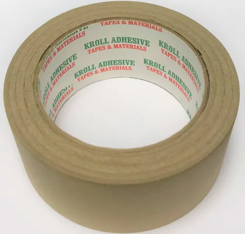Малярная лента Kroll / Кролл автомобильная термостойкая на крепированной бумаге, цвет бежевый, ширина 48мм, длина 40м / скотч