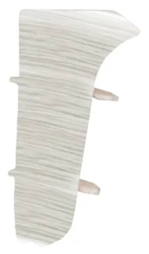 Внутренний угол для плинтуса MIXTON / Микстон Rico Leo напольный с текстурой, из ПВХ, цвет ясень серый, размер 56×25мм, в упаковке 2шт. / отделочные материалы