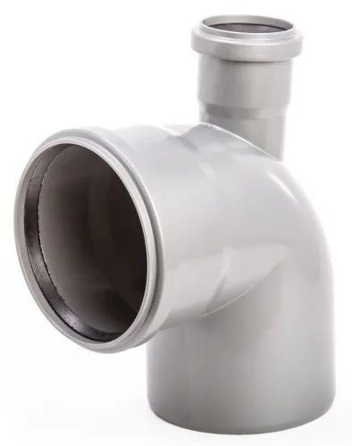 Отвод канализационный Lammin, полипропилен, серый, d110х50мм