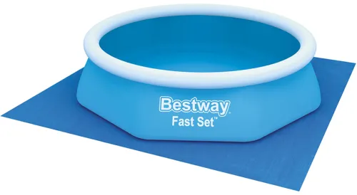 Подложка под бассейн Bestway / Бествей для каркасных и надувных моделей, из ПВХ, синяя, 274×274см / подстилка