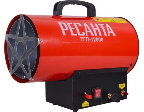 Тепловая пушка Ресанта ТГП-12000 газовая, в стальном корпусе, 390х397х296мм, 12кВт, 370м³/ч / отопление