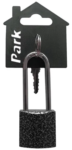 Замок навесной Park / Парк ВС3Р32-01 цилиндровый, металлический, 3 ключа, дужка диаметром 9.1мм / средства защиты