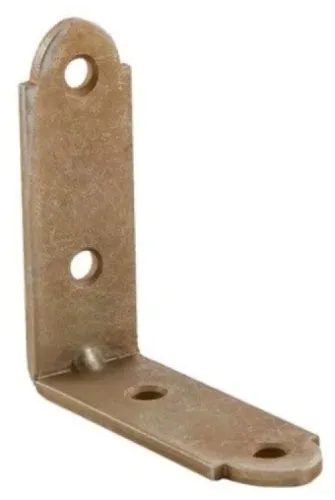 Крепежный уголок Rock Solid Connection / Рок Солид Конекшн узкий перфорированный, из оцинкованной стали, желтый, 50х50х17х2мм / строительство и ремонт