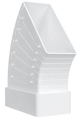 Колено для воздуховода ЭРА KRPV разноугловое от 3 до 48°, пластиковое, белое, 120х60мм / вентиляция