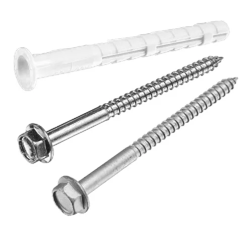 Дюбель KEW / Кев RDD SKS рамный фасадный с шурупом, нейлоновый, серый, 10×80мм, 2шт. / крепеж и фурнитура
