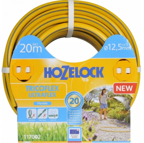 Шланг поливочный HoZelock / ХоЗелок Tricoflex Ultraflex армированный, из ПВХ, диаметр 1/2дюйма, 20м / все для сада