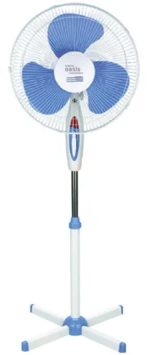 Вентилятор напольный Оазис everywhere VF-40PWB с подсветкой, из металла и пластика, синий, 1250×500×430мм, 40Вт / климатическая техника