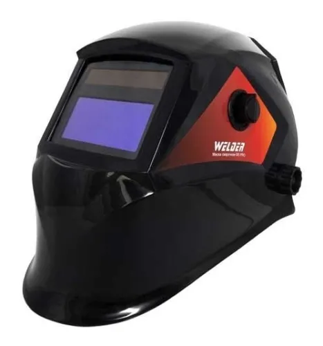 Маска сварщика WELDER / Велдер PRO Ф5 хамелеон, пластиковая, цвет черный, экран 93×43мм / инструменты