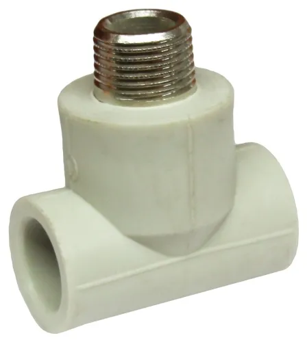Тройник FV-Plast, полипропиленовый, серый, 1/2", 20мм