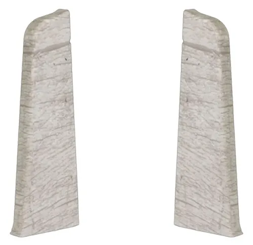 Заглушки для плинтуса Salag / Салаг Lima левая и правая, ПВХ, цвет дуб горный, 72×22мм, 2шт. / строительство и ремонт