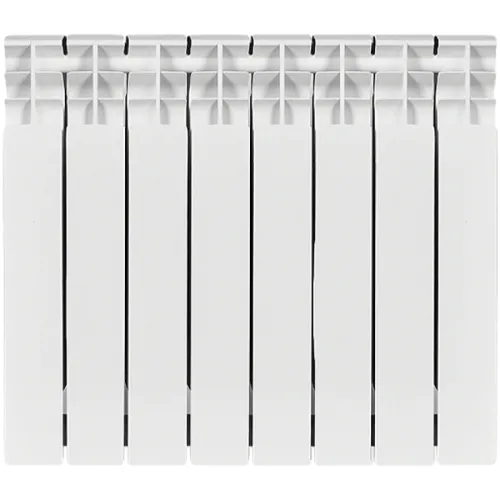 Секционный радиатор Stout / Стаут Titan 500 биметаллический, белый, 640х100х570мм, 8 секций, 30атм, теплоотдача 1584Вт / отопление