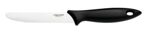 Кухонный нож Fiskars / Фискарс FF для корнеплодов из нержавеющей стали и пластика, лезвие 12см, 1шт. / кухонные принадлежности