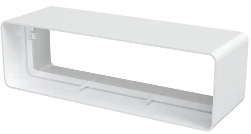 Соединитель каналов ЭРА 620СКП прямоугольный, пластиковый, белый, 204х60мм / вентиляция