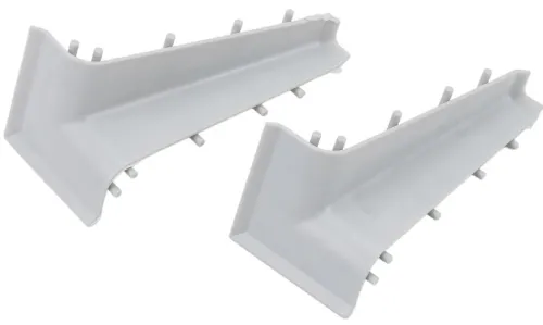 Внутренний угол для плинтуса MIXTON / Микстон 7005 напольный, из ПВХ, цвет серый, размер 70×20мм, 2шт. / отделочные материалы