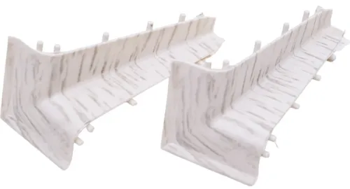 Внутренний угол для плинтуса MIXTON / Микстон 7007 напольный, из ПВХ, цвет серый, размер 70×20мм, 2шт. / отделочные материалы