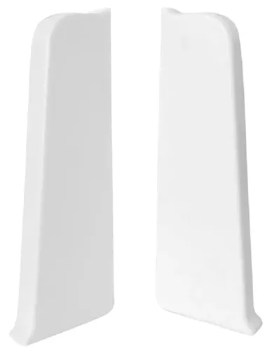 Заглушки для плинтуса MIXTON, ПВХ, белые, 70×20мм, 2шт