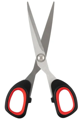 Ножницы хозяйственные Park / Парк для бумаги, картона, пленки, из нержавеющей стали и полипропилена, длиной 175мм / товары для дома