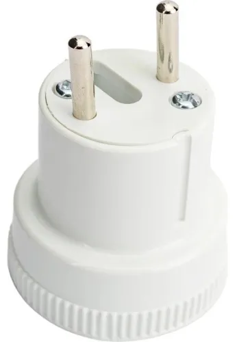 Переходник для розетки MAKEL 10009, белый, евровилка, 220В, 6А