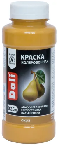Колер для краски Dali / Дали атмосферостойкий, светостойкий, насыщенный, цвет охра, 0.25л / строительство и ремонт