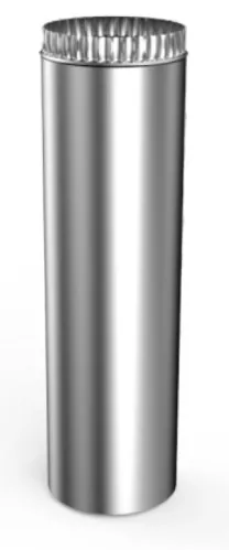 Труба дымоходная Сталь Мастер одностенная, из нержавеющей стали AISI 430 толщиной 0.5мм, серебристая, диаметр 150мм, длина 0.5м / строительство и ремонт