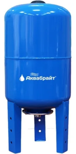 Гидроаккумулятор Аквабрайт ГМ-50 В вертикальный, из стали, синий, объемом 50л / водоснабжение