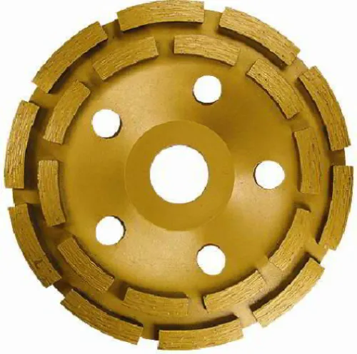 Чашка шлифовальная Matrix / Матрикс двухрядная алмазная, по бетону, зачистная, на металлической основе, посадка 22.2мм, диаметр 150мм / оснастка