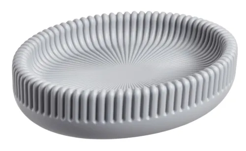 Мыльница Fora Bonna настольная, полирезина, серая, FOR-BON036