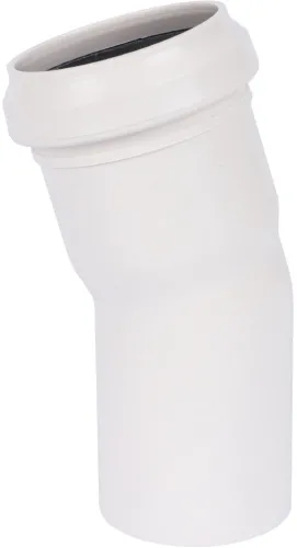 Отвод канализационный Sinikon КОМФОРТ, белый, d50мм, 15°