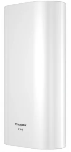 Водонагреватель накопительный EDISSON / Эдиссон King 30 V плоский электрический, с баком из нержавеющей стали, белый, 555×434×230мм, 2кВт, 220В, IPX4, 30л / бойлер