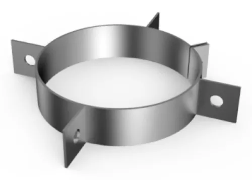 Хомут обжимной Сталь Мастер растяжка для дымохода, из нержавеющей стали, серый, диаметр 220мм / строительство и ремонт