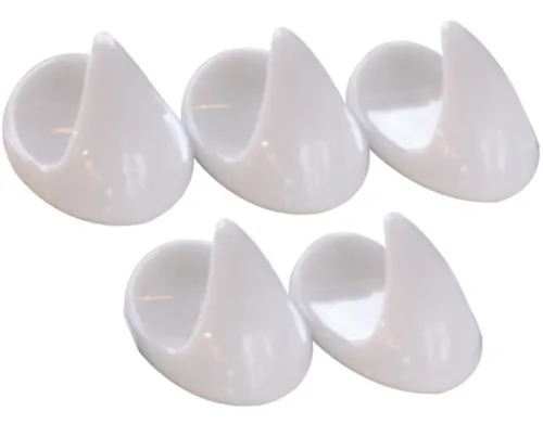 Крючок-вешалка для одежды Kleber / Клебер мебельный, настенный, пластиковый, белый, 35х35х20мм, в упаковке 5шт. / товары для дома