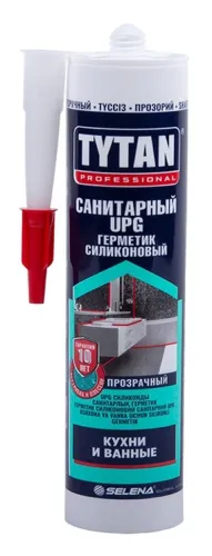 Герметик силиконовый TYTAN Professional / Титан Профессионал Санитарный UPG Кухни и ванные, прозрачный, 280мл / строительство и ремонт