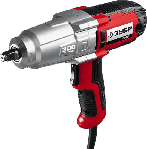 Гайковерт Зубр ГС-300 ударный сетевой, красный, патрон 1/2дюйма, 300Нм, 350Вт / инструменты