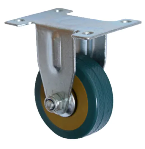 Колесо промышленное MIXTON / Микстон платформенное крепление, неповоротное, из полиуретана, диаметр 75мм, до 45кг / фурнитура