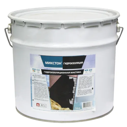 Мастика гидроизоляционная Микстон, 16кг, для наружных работ