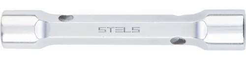 Ключ торцевой STELS / Стелс трубчатый усиленный, двухсторонний, прямой, из хромованадиевой стали, 10х12мм, длина 123мм / инструменты