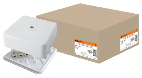 Распаячная коробка TDM Electric, белая, 50х50х20мм, IP40
