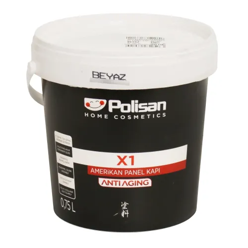 Эмаль Polisan / Полисан X1 Panelkapi Boyasi для окон и дверей, акриловая, белая шелковисто-матовая, 0.75л / лакокрасочные материалы