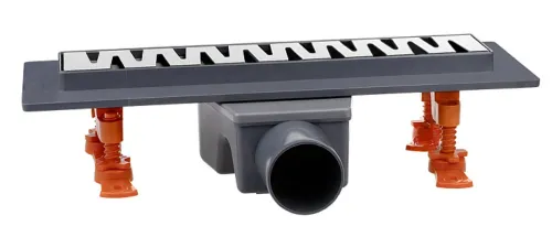 Трап для душа Masterprof / Мастерпроф линейный горизонтальный, из нержавеющей стали и пластика, диаметр 50мм, длиной 40см / водоотведение и канализация