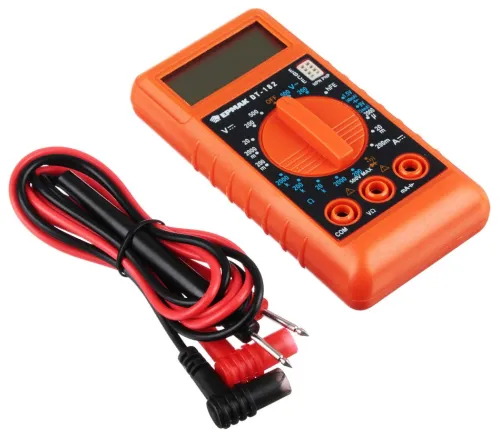 Мультиметр Ермак DT-182 портативный, цифровой, 1000В, 10А, 200000-2МОм, 100×50×23мм / инструменты