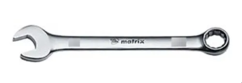 Ключ комбинированный Matrix / Матрикс гаечный, глянцевая полировка, из хромованадиевой стали, серый, 12мм / инструменты