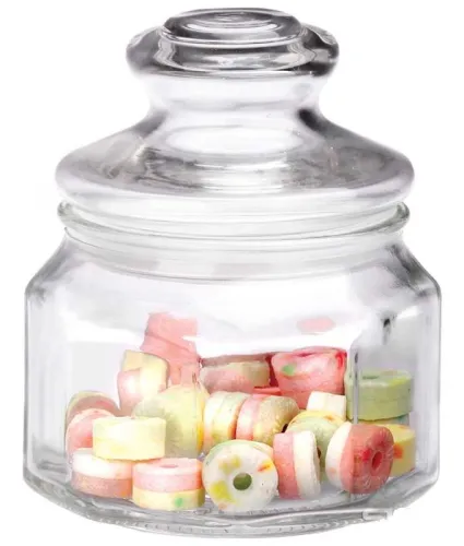 Банка для сыпучих продуктов Mallony / Маллони Lattina с крышкой, стеклянная, прозрачная, объемом 300мл / товары для дома