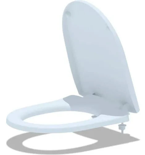 Сиденье для унитаза Анипласт WS0320P с микролифтом и крышкой, из полипропилена, белое, 433х352х49мм / сантехника