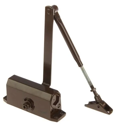 Доводчик дверной NOTEDO / Нотедо DC-030 гидравлический, верхний, коричневый, макс ширина двери 800мм, до 30кг, расстояние между креплениями 110мм / фурнитура